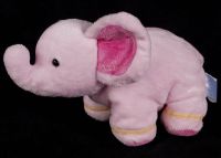 Carters Child of Mine Elephant Pink Plush Baby Rattle Toy